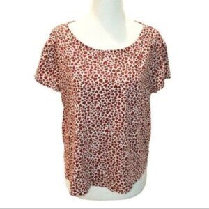 H&M Red & White Hearts Blouse Medium